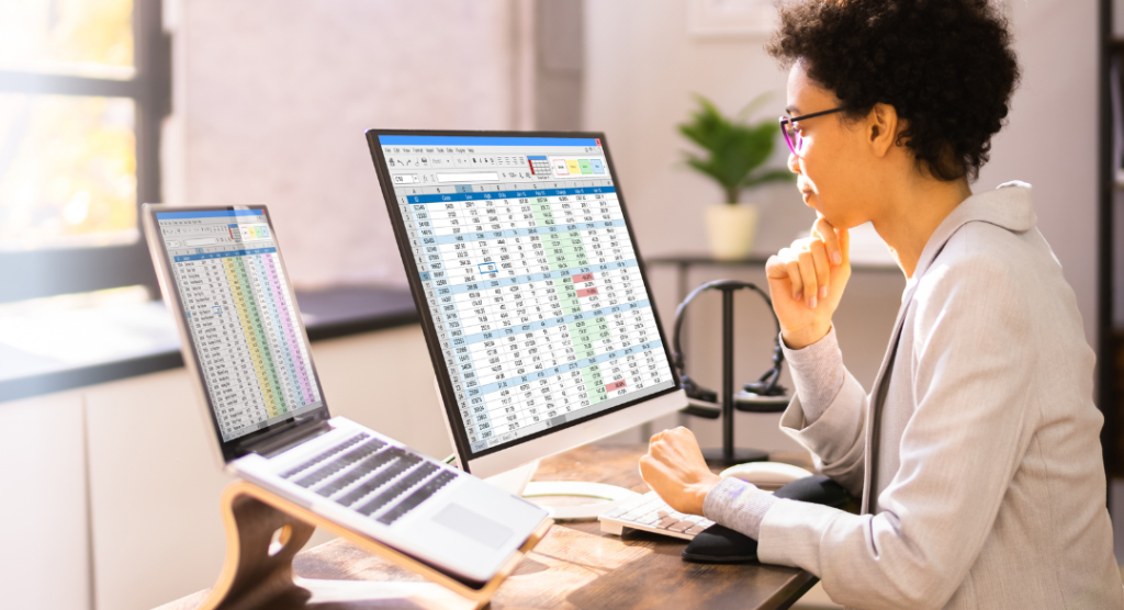 Professional telehealth home office setup for therapists with laptop, ring light, and noise-canceling headset