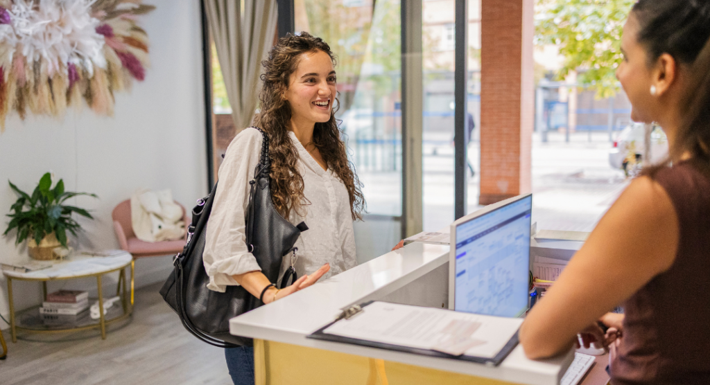 Behavioral health practice front desk managing therapy appointment reminders and waitlist automation